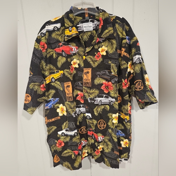 David Carey Ford Shelby Cobra Hawaiian GT 500 Shirt 3XL Button Up Car Classic - Picture 1 of 5